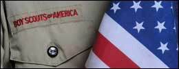 Boy Scout Uniform and American Flag